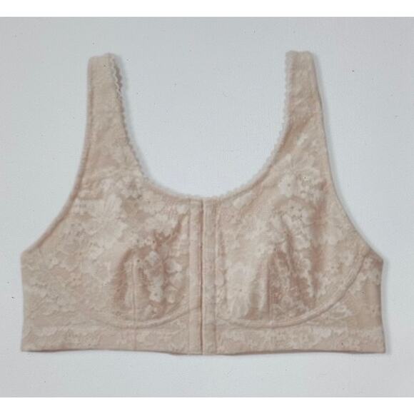 Body by Victoria Lace Mastectomy Bra Purest Pink Lace Overlay XL - Picture 12 of 16